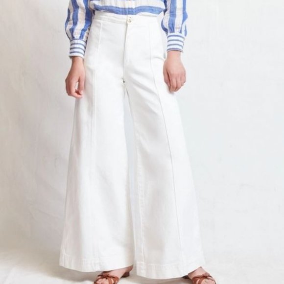 Warm Denim - Warm | White Super Wide Leg Pants